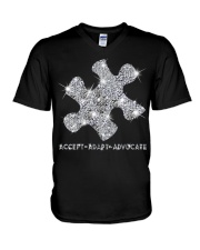 AUTISM AWARENESS V-Neck T-Shirt tile