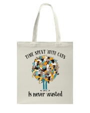 Time spent with cats Tote Bag tile
