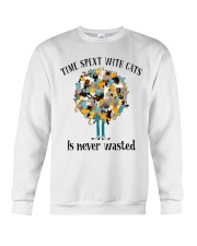 Time spent with cats Crewneck Sweatshirt tile