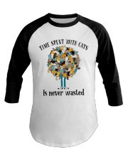 Time spent with cats Baseball Tee tile