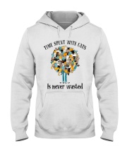 Time spent with cats Hooded Sweatshirt tile