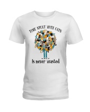 Time spent with cats Ladies T-Shirt tile