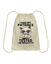 I had my patience tested Drawstring Bag tile