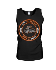 Life is better with a biker Unisex Tank tile