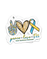 Peace Love T21 Sticker - 4 pack (Horizontal) front