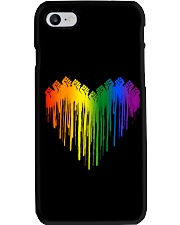 Dripping pride heart Phone Case tile