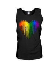 Dripping pride heart Unisex Tank tile