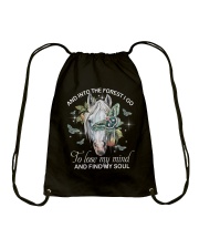 And into the forest I go Drawstring Bag tile