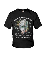 And into the forest I go Youth T-Shirt tile