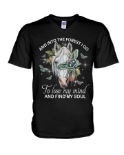 And into the forest I go V-Neck T-Shirt tile