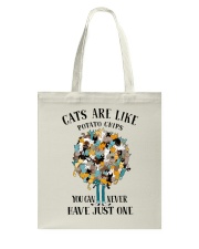 Cat are like potato chips Tote Bag tile