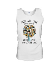 Cat are like potato chips Unisex Tank tile