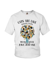 Cat are like potato chips Youth T-Shirt tile