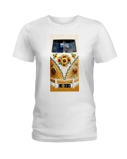 Sunflower car Ladies T-Shirt tile