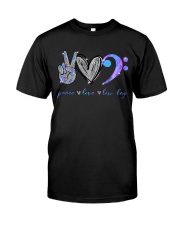 Peace love low key Classic T-Shirt front
