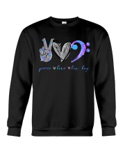 Peace love low key Crewneck Sweatshirt tile