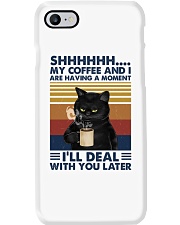 Shhh my coffee and I Phone Case tile