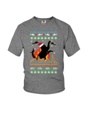 Catzilla Meowy Christmas Youth T-Shirt tile