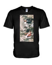 Black leaders V-Neck T-Shirt tile