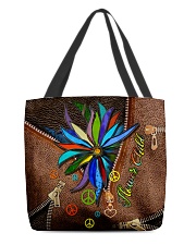 Flower Child Leather Pattern Print All-over Tote back