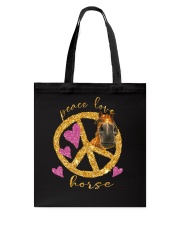 Peace love horse Tote Bag tile