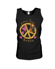 Peace love horse Unisex Tank tile