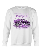 In November we wear purple Crewneck Sweatshirt tile