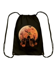 Black cat Halloween Drawstring Bag tile