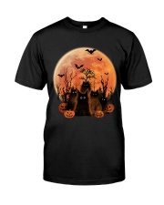 Black cat Halloween Classic T-Shirt front