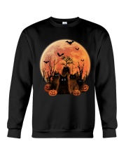 Black cat Halloween Crewneck Sweatshirt tile
