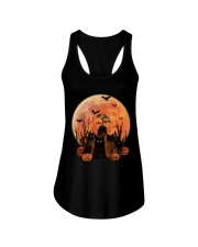 Black cat Halloween Ladies Flowy Tank tile