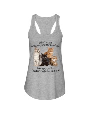 I don't care Ladies Flowy Tank tile