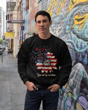 American flag sunflower Independence day Crewneck Sweatshirt lifestyle-unisex-sweatshirt-front-2