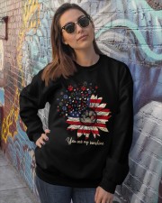 American flag sunflower Independence day Crewneck Sweatshirt lifestyle-unisex-sweatshirt-front-3