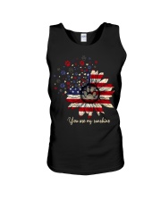 American flag sunflower Independence day Unisex Tank tile