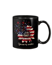 American flag sunflower Independence day Mug tile