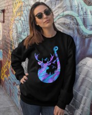 Duck Deer and Hook Crewneck Sweatshirt lifestyle-unisex-sweatshirt-front-3