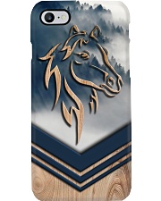 Horse Faux Wood Print Phone Case i-phone-8-case