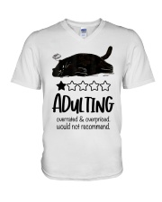 Adulting is overrated V-Neck T-Shirt tile
