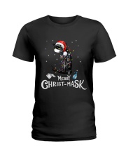 Merry Christmask Ladies T-Shirt tile