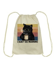 I don't do morning Drawstring Bag tile