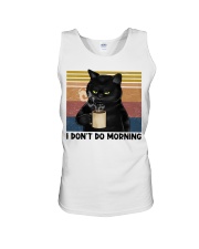 I don't do morning Unisex Tank tile