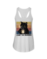 I don't do morning Ladies Flowy Tank tile