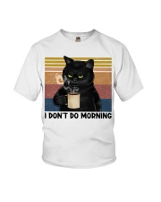 I don't do morning Youth T-Shirt tile