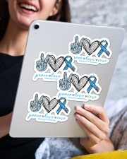 Peace Love Cure Sticker - 4 pack (Horizontal) aos-sticker-4-pack-horizontal-lifestyle-front-13