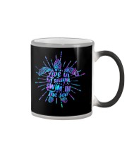 Live in the sunshine swim in the sea Color Changing Mug tile