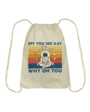 Eff you see kay spiritual space Drawstring Bag tile