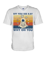 Eff you see kay spiritual space V-Neck T-Shirt tile