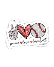 Peace Love Baseball Sticker - 4 pack (Horizontal) front