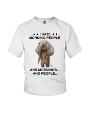 I hate morning people Youth T-Shirt tile